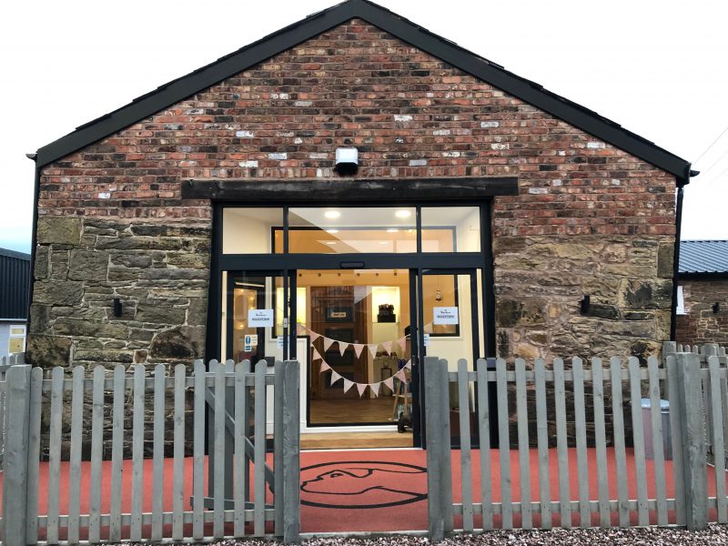 Entrance to The Pawfect Retreat, Merseyside near Liverpool