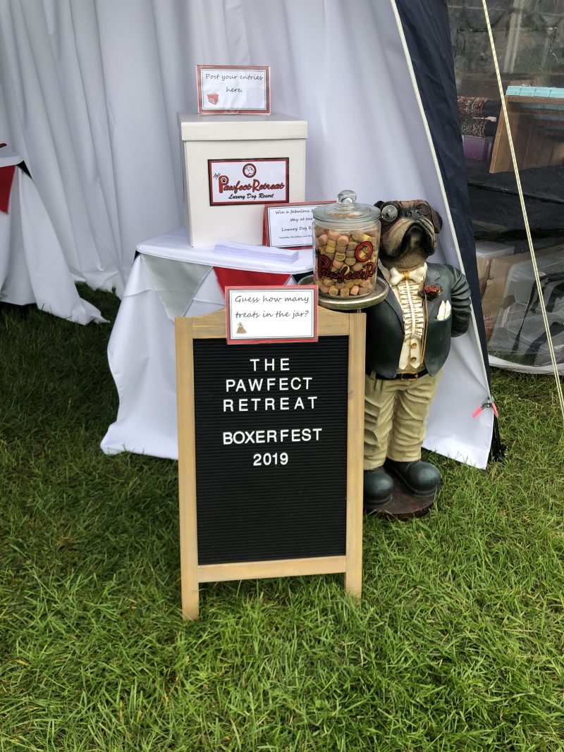 The Pawfect Retreat at an outdoor dog show